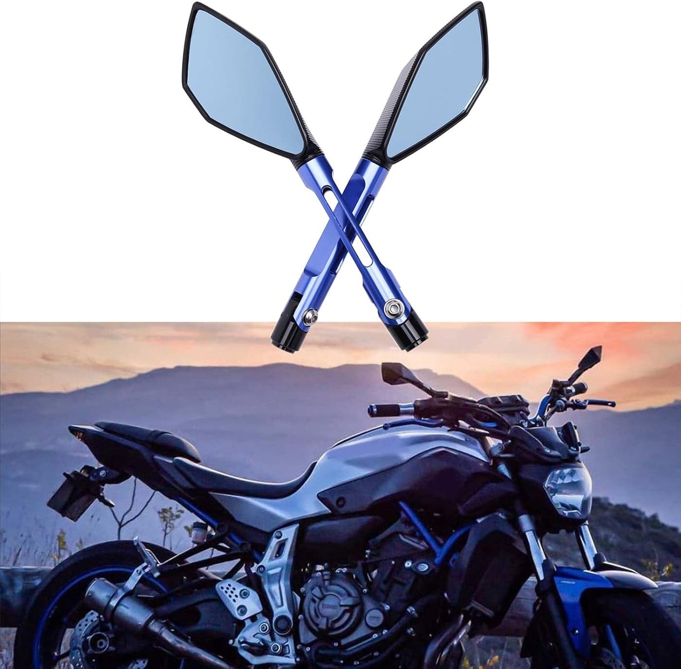 JMTBNO Universal Aluminium Motorcycle Handlebar End Mirrors