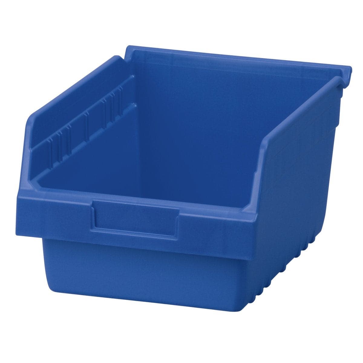 AkroMils 30080 ShelfMax Plastic Nesting Shelf Bin Box 12Inch L by 8Inch W by 6Inch H Blue Case of 8