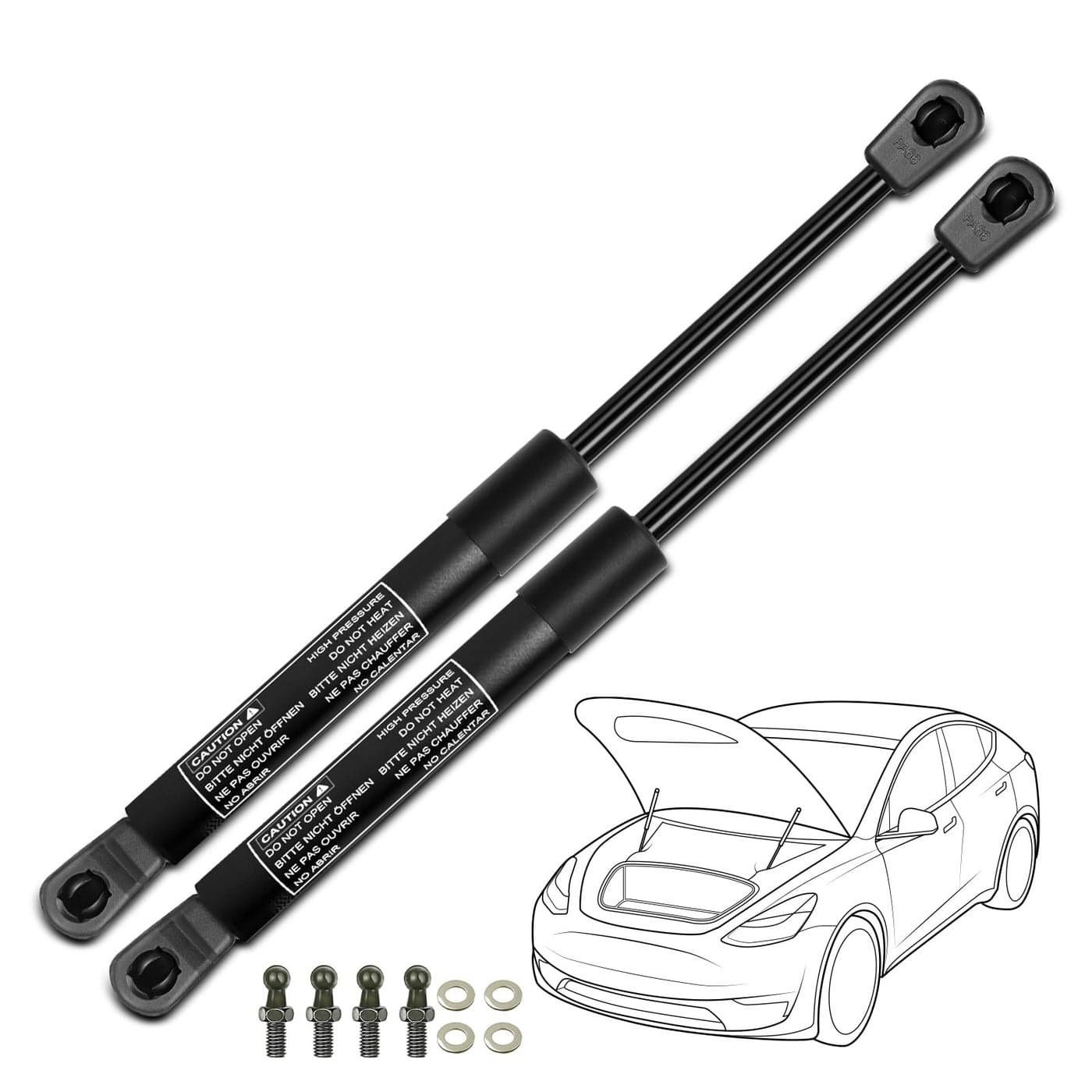 YHTAUTO Set of 2 Front Bonnet Hood Struts Fits Lexus GS300 19982005 GS400 19982000 GS430 20012005 Lift Support Struts Gas Spring Shock