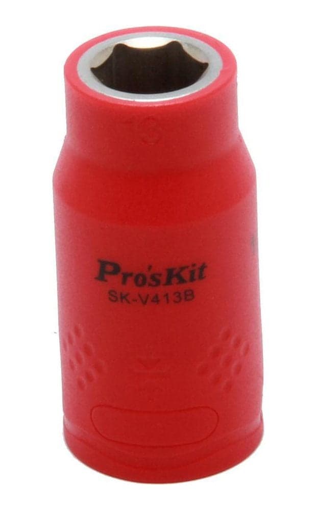 Proskit Iron VDE 1000V Insulated 12 Drive Socket Red Pack of 1