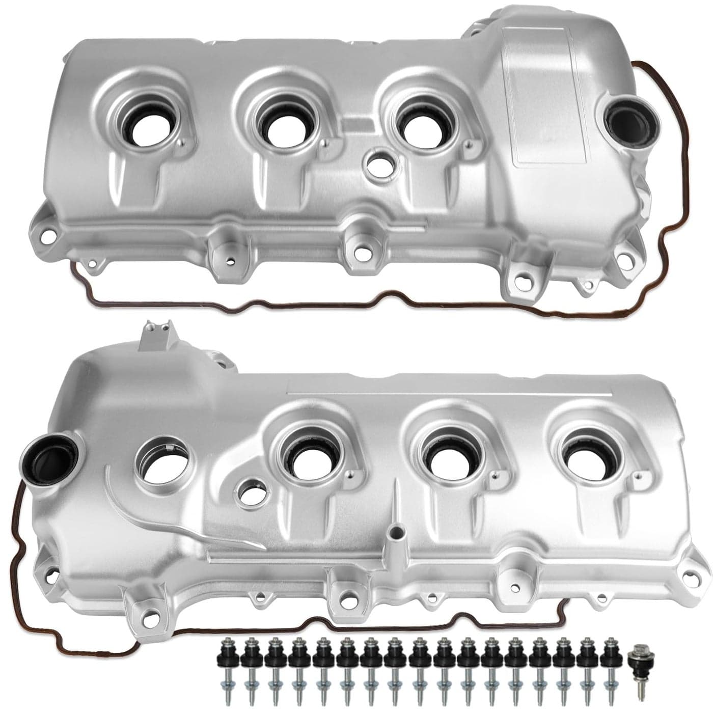 MITZONE Engine Valve Covers Left and Right Compatible with 20072012 Ford Edge Flex Fusion Taurus X MKS MKT MKZ Milan Sable 35L 37L NonTurbocharged Replace 7T4Z6582F 7T4Z6582C