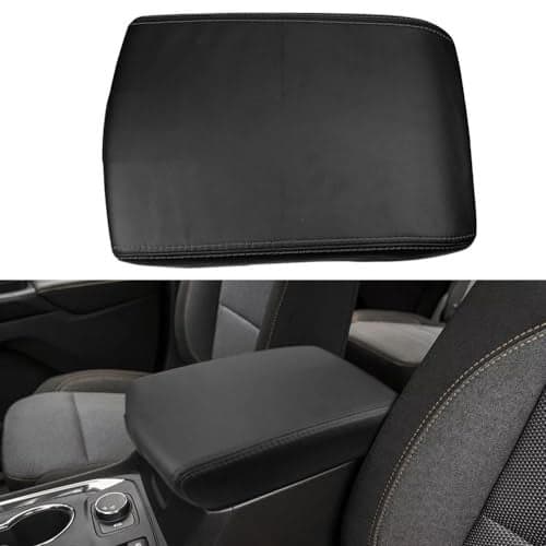 LEXLEY for 2018 2019 2020 2021 2022 2023 2024 2025 Traverse Accessories Front Armrest Box Cover Center Console Pad Waterproof AntiScratch Leather Protector CoversBlack Stitches