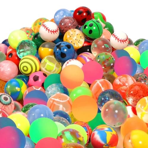 Pllieay 264 Pieces Bouncy Balls Bulk Rubber Balls 27mm Mixed Color Party Bag Filler for Kids Party Favors Prizes Birthdays Gift and Vending Machines Style Random