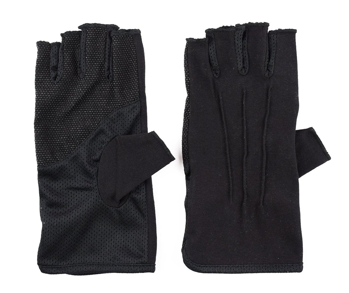 JURUAA Breathable Cool UV Lightweight Fingerless Gloves Driving Fingerless Gloves Black