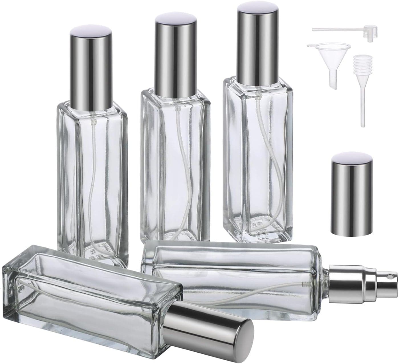 Segbeauty Travel Size Perfume Refill Bottle, 5 Set of 20ml Glass Perfume Spray Bottle Atomizer, Mini Portable Travel Cologne Dispenser Fine Mist Sprayer Toiletries Accessories Kit for Men Women
