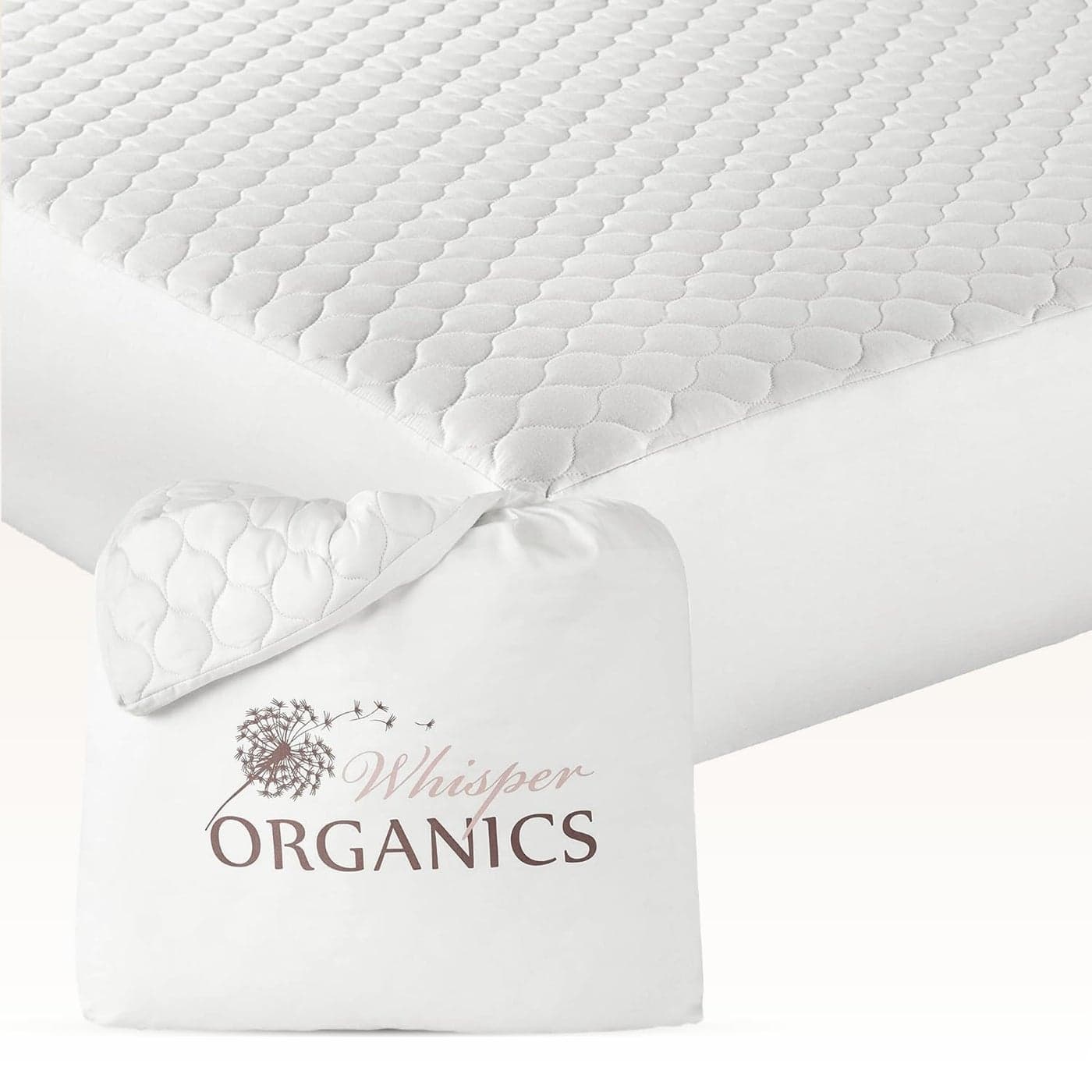 100 Cotton Organic Mattress Pad Breathable Cooling Mattress Protector Twin XL Size Premium 300GSM Quilted and Noiseless Machine Washable Organic Mattress Protector White Twin XL