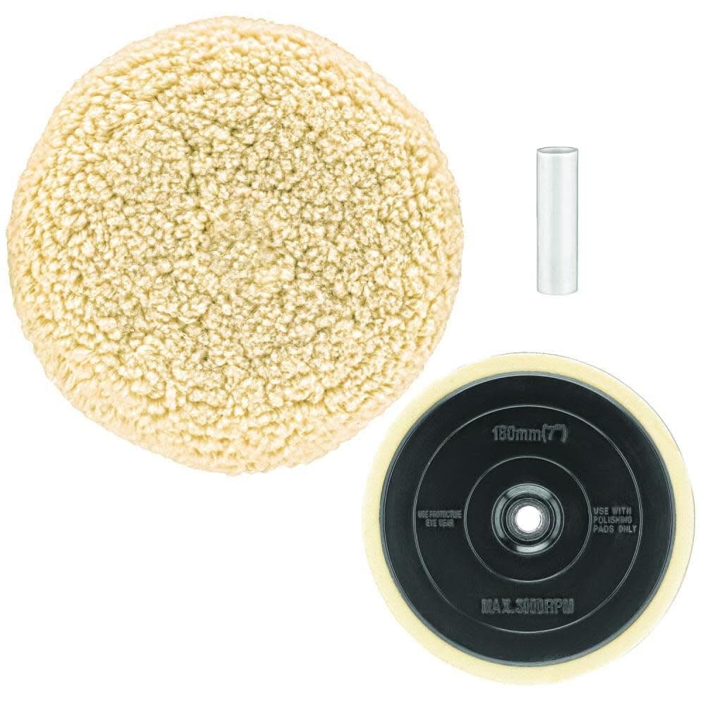 DEWALT 7-in Wool Buffing Pad and Back