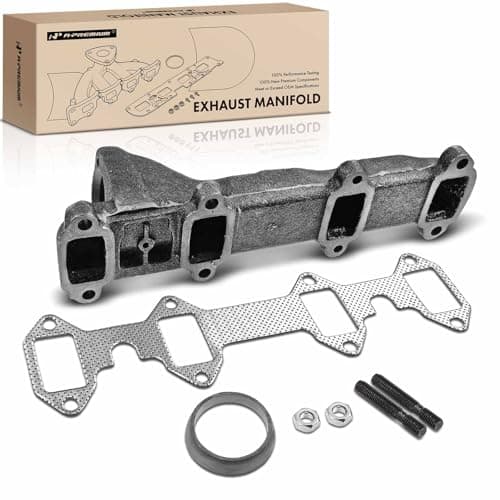 A-Premium V8 5.9 6.4L Exhaust Manifold W/Gasket & Nuts & Studs Compatible with Ford - F,M Class - F-100 F-150 F-250 F-350 1975-1976, M-400 1973, M-450 1974, Right Side