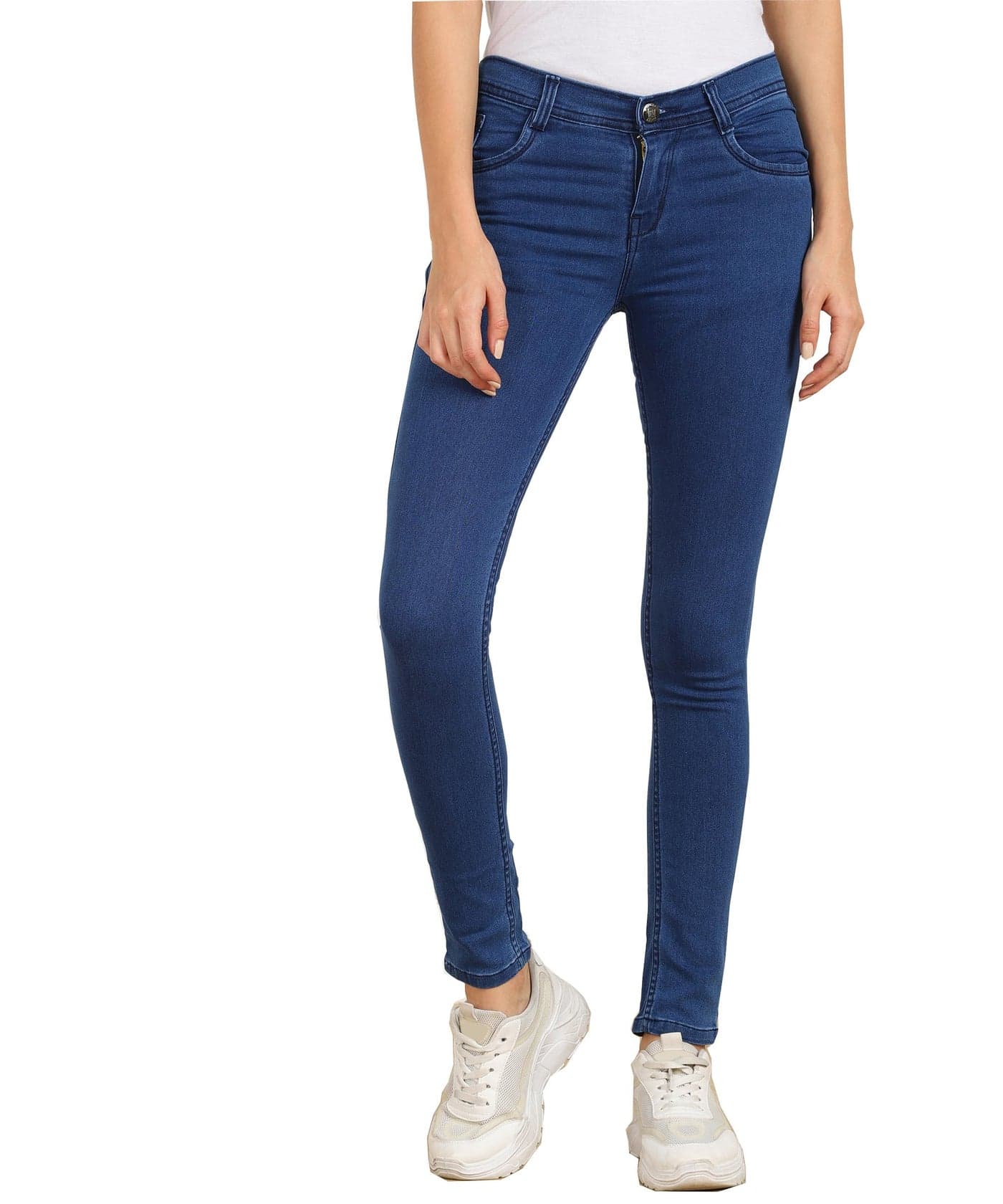 Nifty Women's Denim Stretchable Slim Fit Jeans (Jean_PLN_Azure_40)