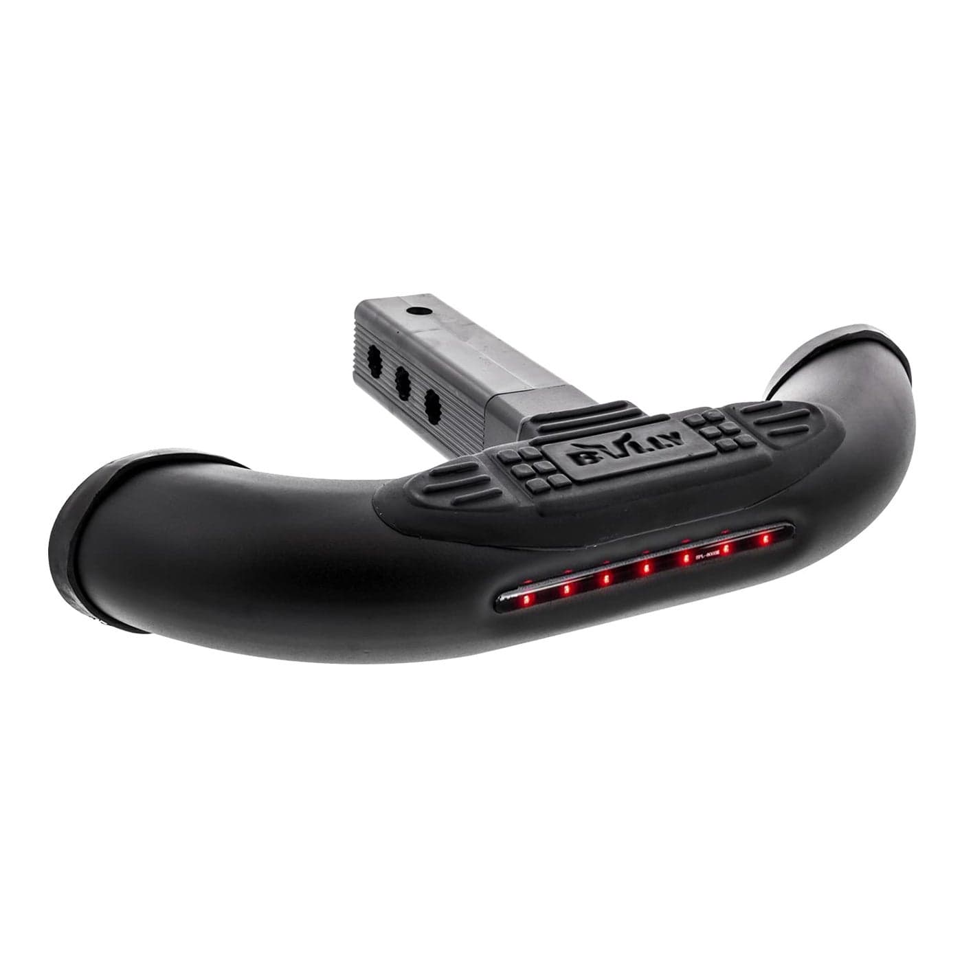 Bully BBS1104L Black Bull Series Steel Universal Fit Truck LED Brake Light Hitch Step Fits 125 and 2 Hitch Receivers for Trucks from Chevy Chevrolet Ford Toyota GMC Dodge RAM Jeep