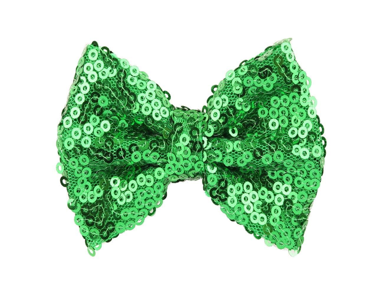 Love Fairy Girls Lovely Fashion Bow Hairpin Sequins Hair Clip for Daily Life Travel Party Festivals Green