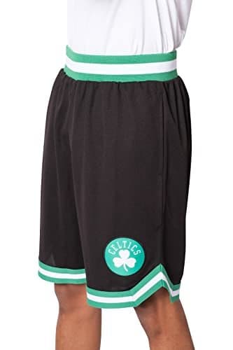 Ultra Game NBA Boston Celtics Mens Woven Basketball Shorts Team Color Large