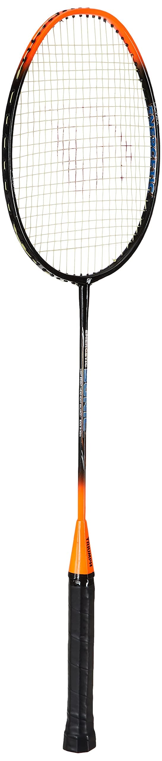 Triumph Sonic Graphite Composite Light Weight Strung Badminton Racket with Star-3R Single Compartment Badminton Bag Blue