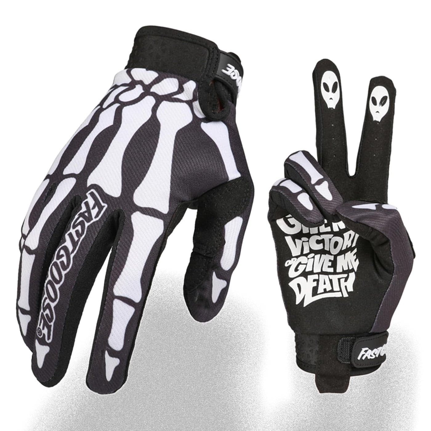 FASTGOOSE SkeletonPaw Motorcycle Gloves for MenWomenCycling Glove Breathable Dirtbike Glove for ATV MTB Motocross Racing Black XLarge