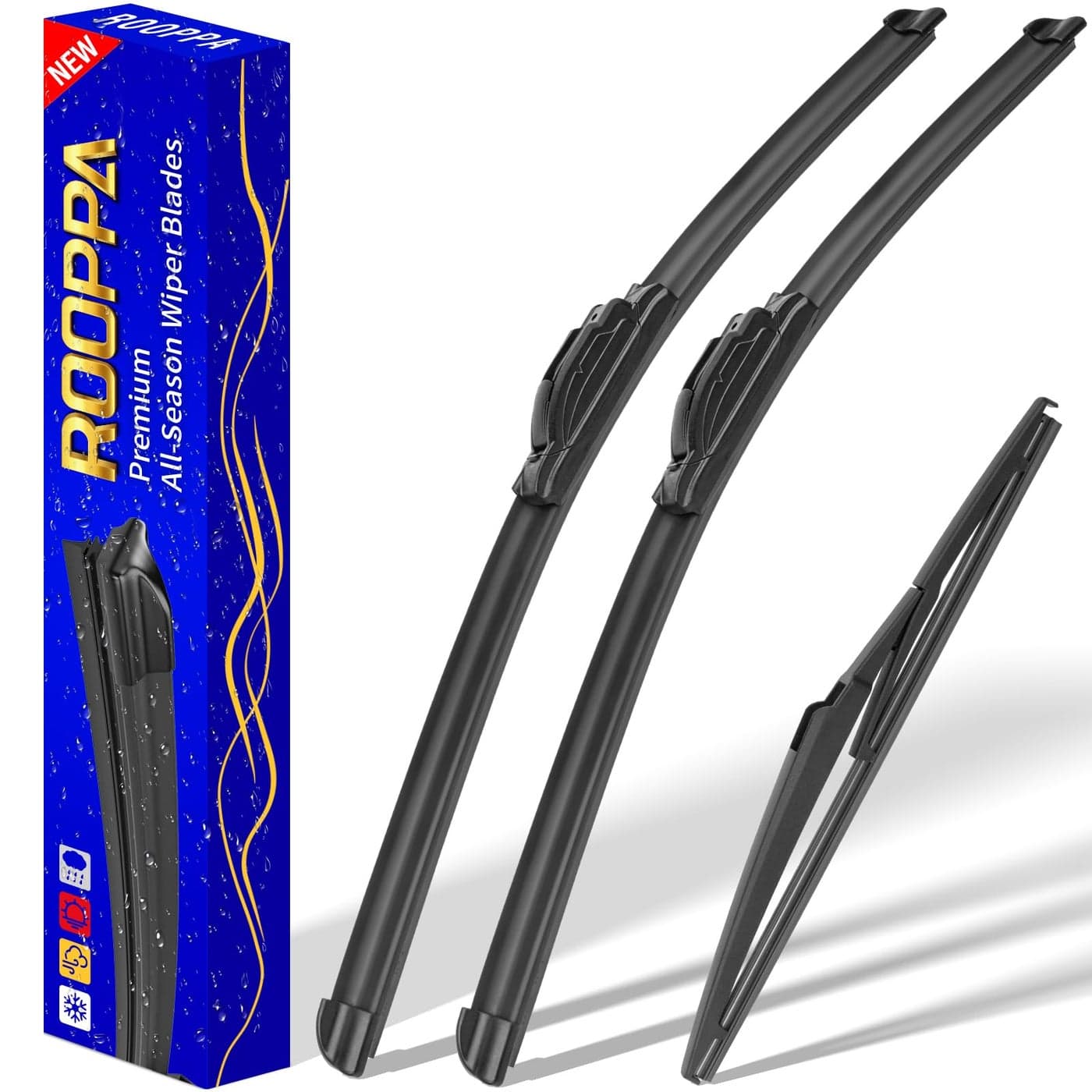 3 wipers Replacement for 20092018 2019 2020 Dodge Journey Windshield Wiper Blades Original Equipment Replacement 241912 Set of 3 UJ HOOK