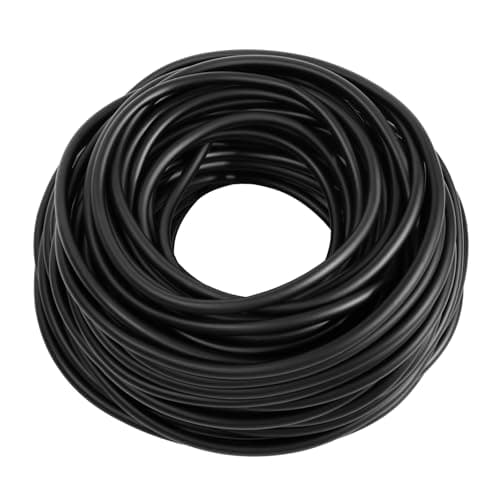 AQUANEAT 100 Feet Aquarium Airline Tubing, Standard 3/16" Tubing for Fish Tank Air Pump (Black)