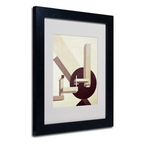 Trademark Fine Art Proun 10 1910 Artwork by Eliezer Lissitzky, Black Frame, 11 by 14-Inch