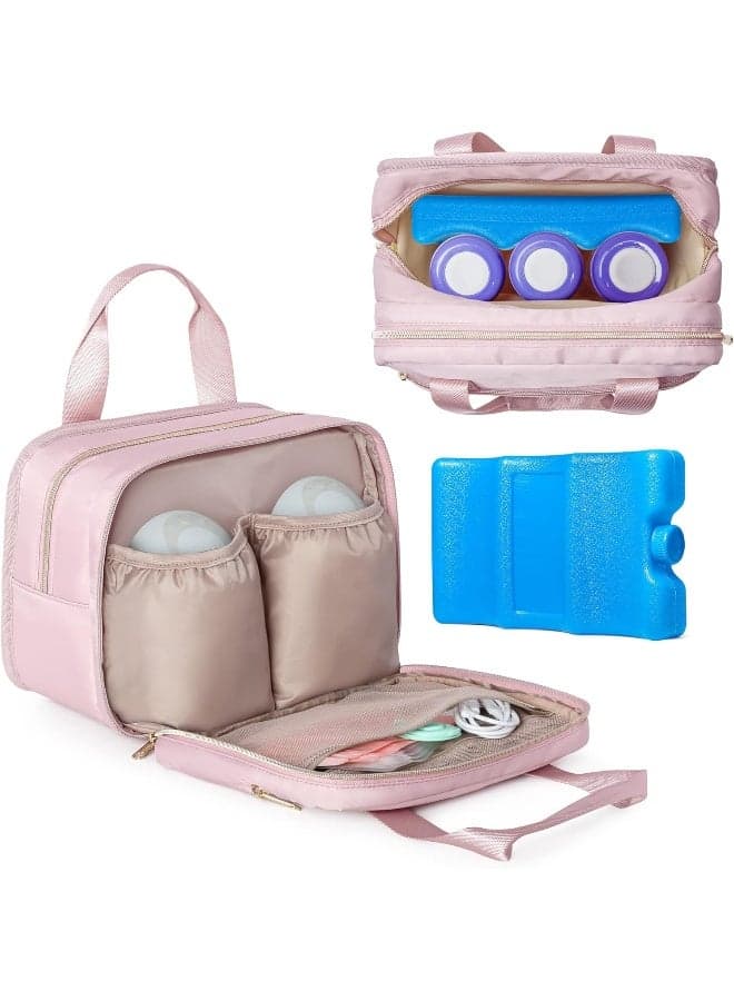 Fasrom Wearable Breast Pump Bag with Cooler and Ice Pack Compatible with Elvie Pumps and Medela Pump in Style