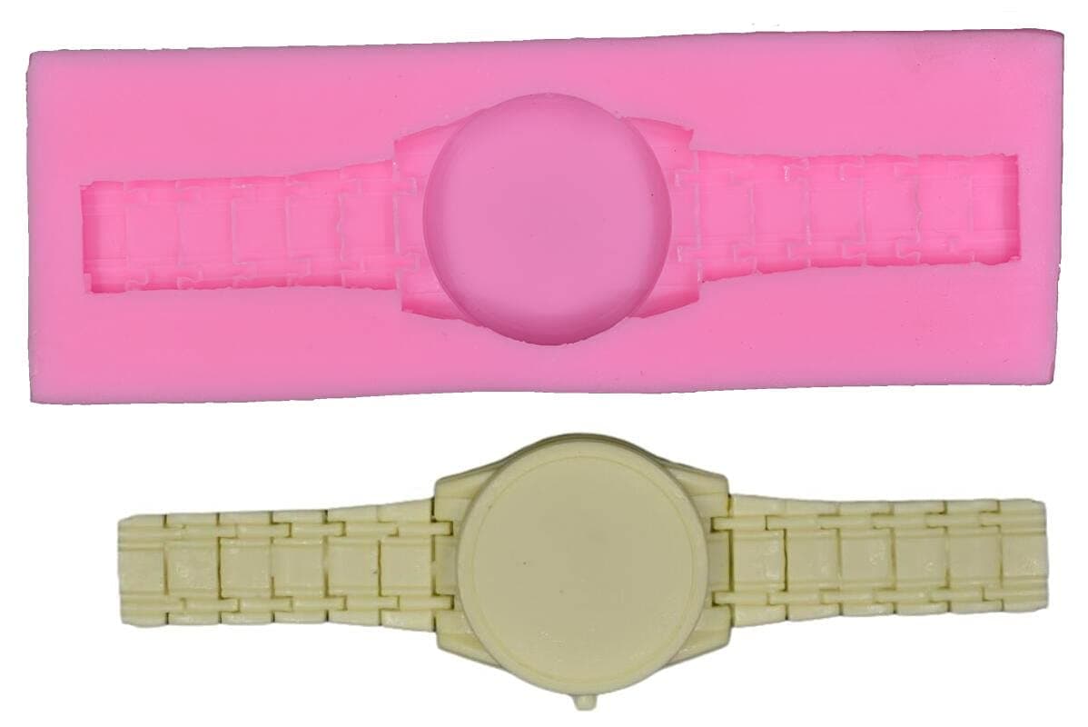 Watch Mold Man Wrist Watch Silicone Mold for Sugarcraft Cake Decorating Cupcake Topper Epoxy Resin Polymer ClaySoap