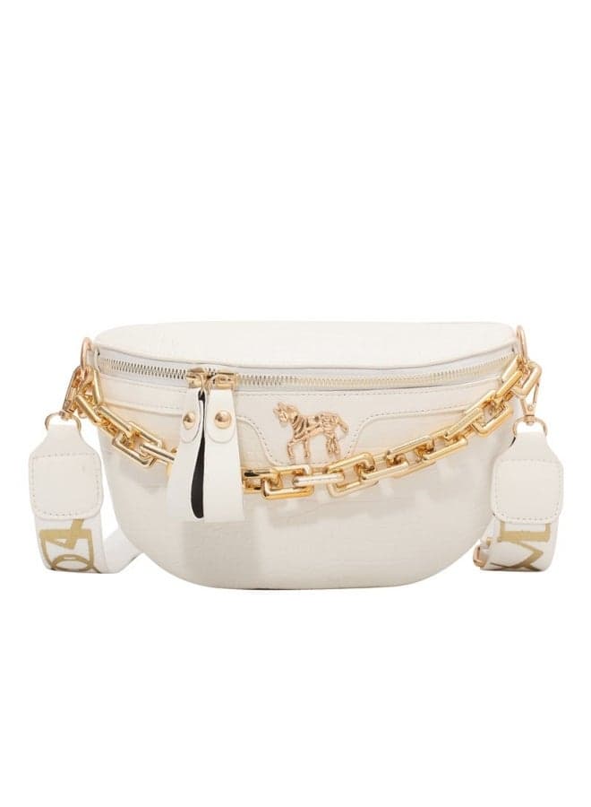 Women's Large-capacity Crossbody Bag, Ladies PU Leather Shoulder Bag Sling Bag Side Bag Carry Bag Messenger Bag, Casual and Versatile Chest Bag Waistpack Belt Bag Hip Bag for Girls/College Students