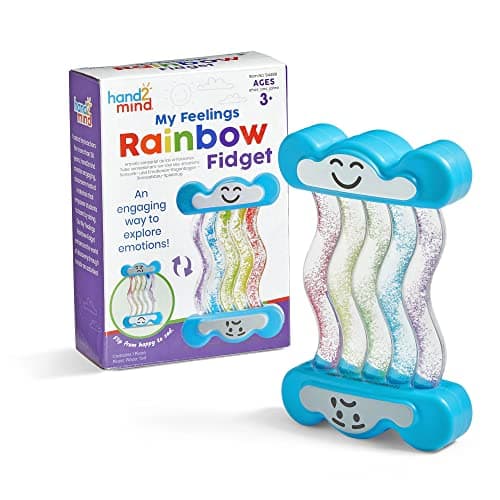 hand2mind My Feelings Rainbow Fidget Toddler Sensory Toys Quiet Fidgets Calm Down Corner Supplies Social Emotional Learning Calming Toys Preschool Classroom Must Haves Mindfulness for Kids