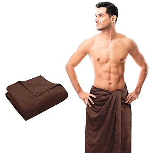 Sassoon Venir Microfiber 1 Piece Men Bath Towel 450 GSM (70x145cm, Cocoa Color) Ultra Soft Material, Towel for Daily use