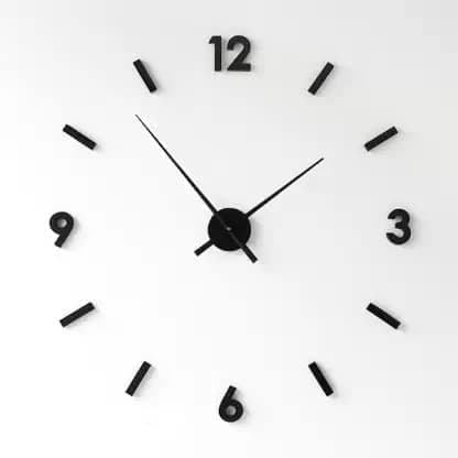 INLERA Analog 70 cm X 70 cm Wall Clock Adjustable Size Black Without Glass DIY Clocks