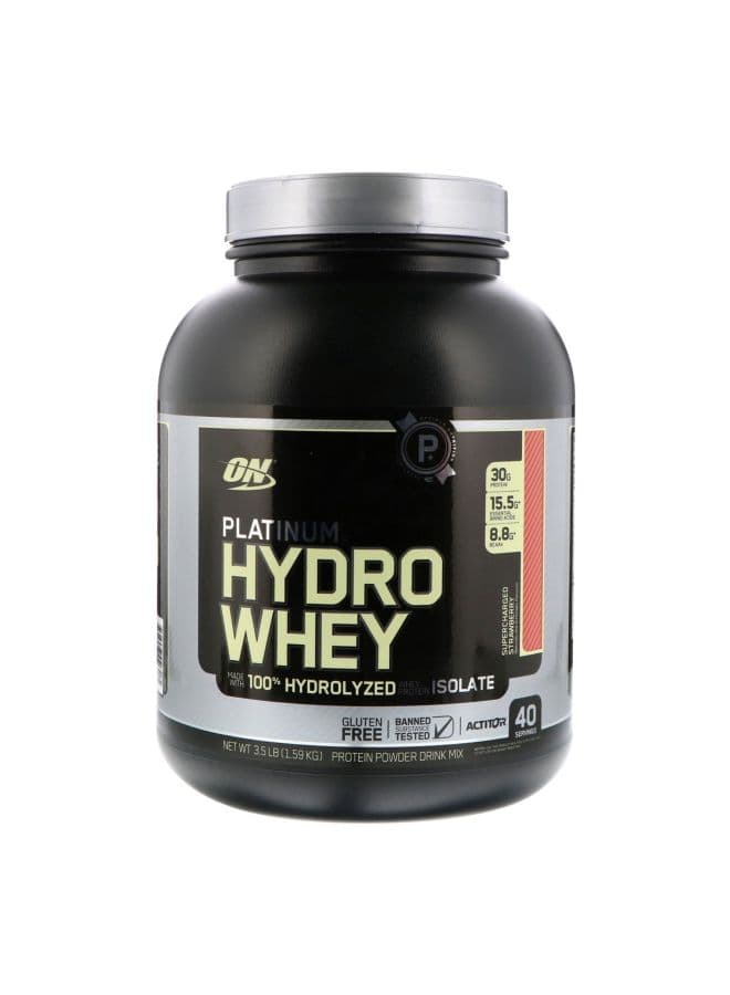 Platinum Hydro Whey Protein Powder Drink Mix - Supercharged Strawberry