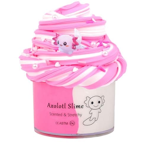 Axolotl Butter SlimeNon StickySuper Soft Stress ReliefScented and Stretchy ToyBirthday Gifts for Kids 412DIY Slime Party FavorDual Colored Pink SlimeChristmas Stocking Fillers 7oz 200ML