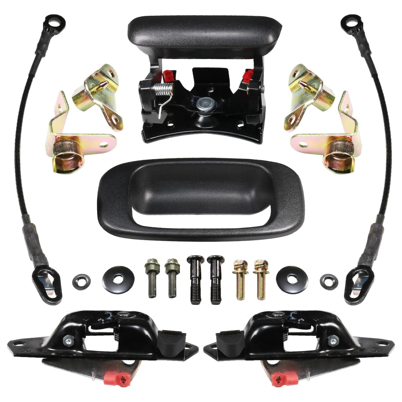 CARMOCAR Tailgate Hardware Repair Kit Replacement for 19992006 Chevrolet Chevy Silverado GMC Sierra Including Handle Bezel Latches Cables Hinges Rods Clips and Bolts
