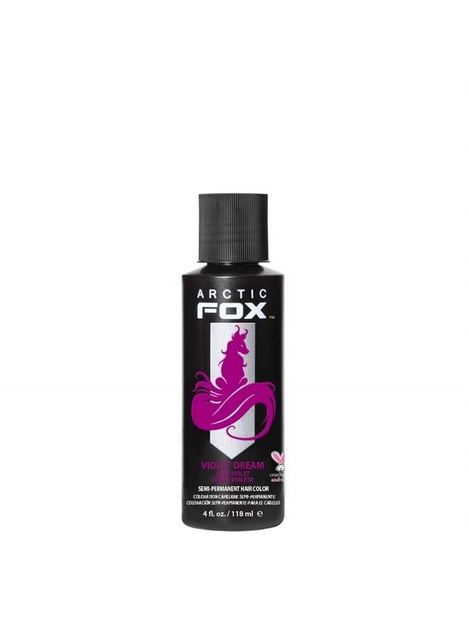 Vegan and Cruelty-Free Semi-Permanent Hair Color Dye (4 Fl Oz, VIOLET DREAM)
