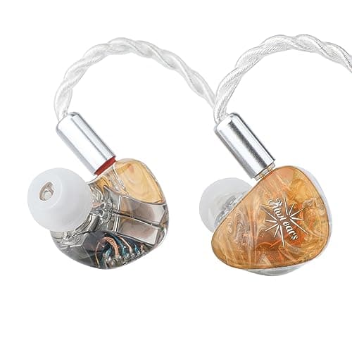 Linsoul Kiwi Ears Orchestra Lite Performance Custom 8BA in-Ear Monitor IEM with Detachable 4-core 7N Oxygen-Free Copper OFC Cable, Handcrafts Faceplate for Audiophile Studio Musician (Orange)