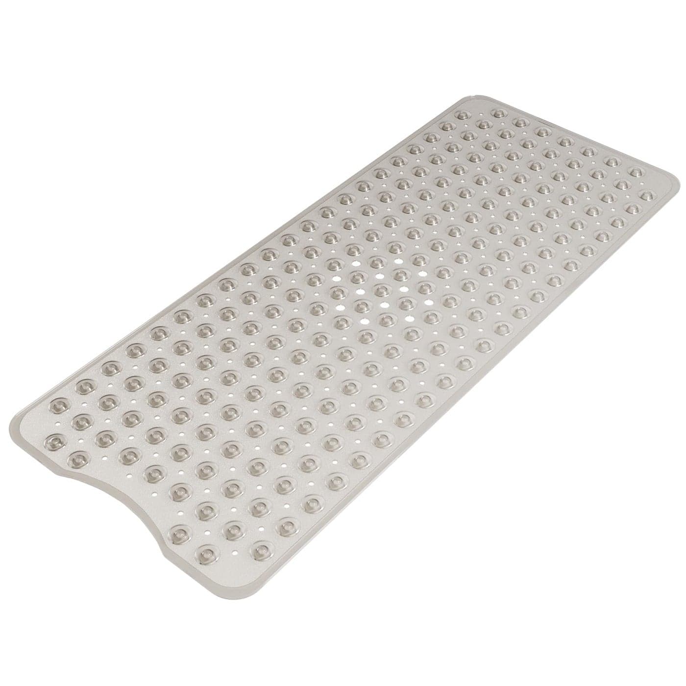 AmazerBath Shower Mat Non Slip 40 x 16 Inches Shower Stall Mats with Suction Cups and Drain Holes Non Slip Bath Mat for Tub for Elderly Kids Clear Gray