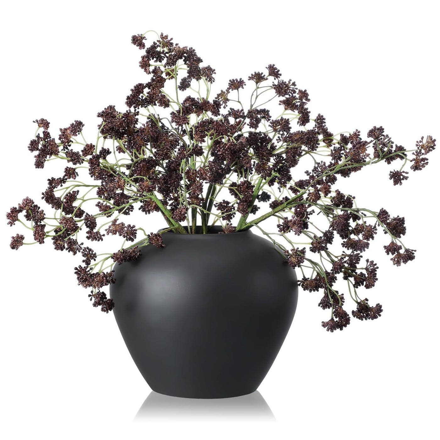 Thiccywoov 3 Pcs Fall Artificial Soft Plum Sedum Berry Stem Autumn Faux Berry Picks Branches Faux Spray for Home Halloween Thanksgiving Farmhouse Mantel Harvest DIY Decorations