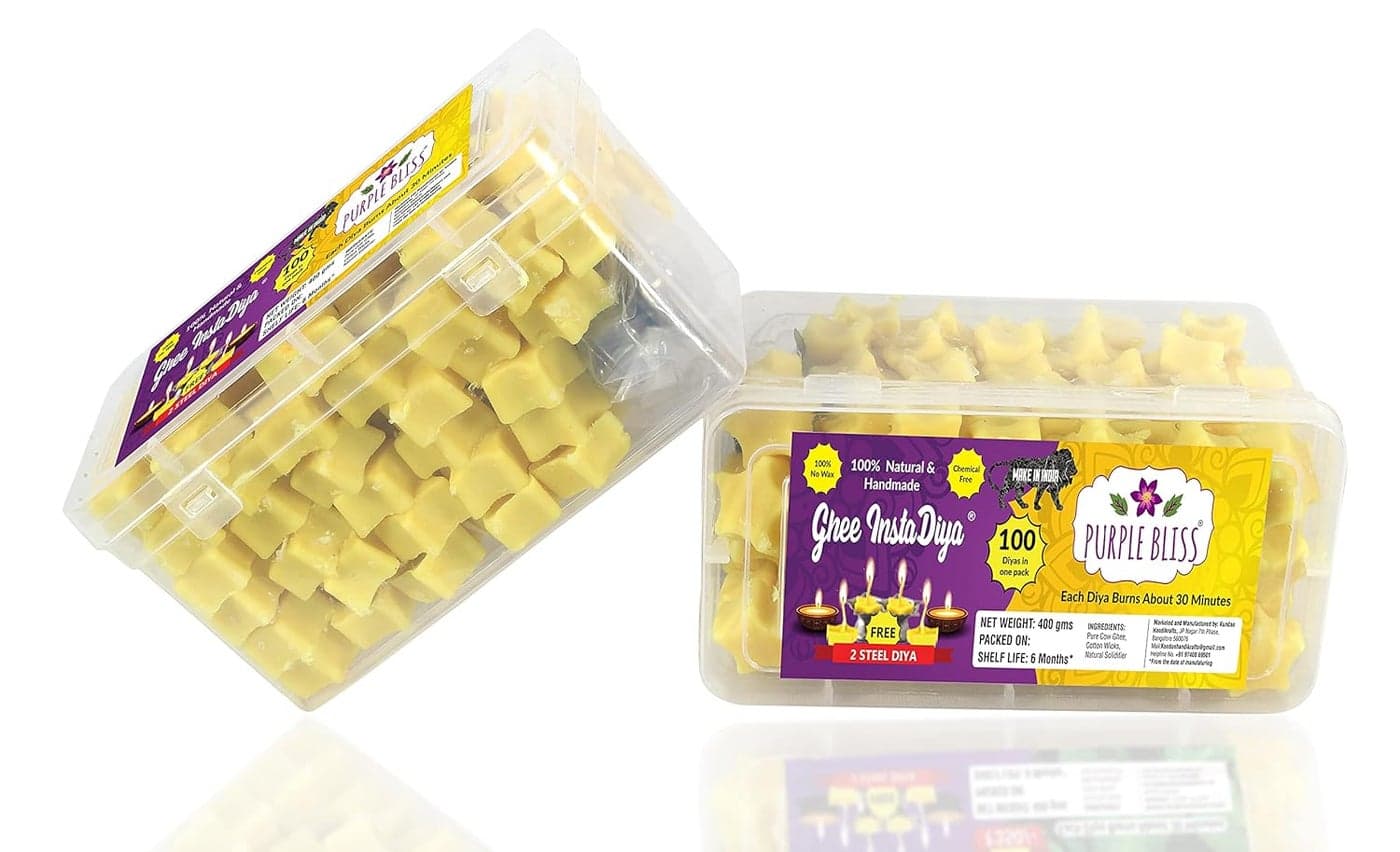 30 Minutes Burntime Pure Ghee DiyaCandles 100 Numbers Readymade ghee Diya