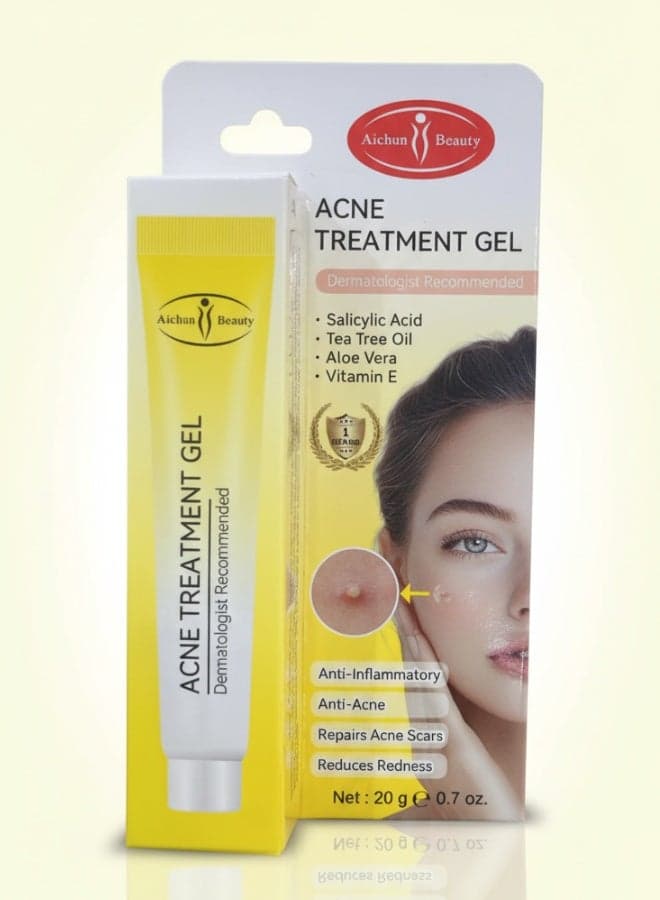 Acne Treatment Gel Dermatologist Recommended Fast Acting Pimple Control Clear Skin Formula Anti Acne Soothing Face Gel For Oily And Acne Prone Skin