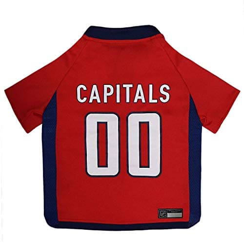 NHL Washington Capitals Jersey for Dogs & Cats, Small. - Let Your Pet Be A Real NHL Fan!