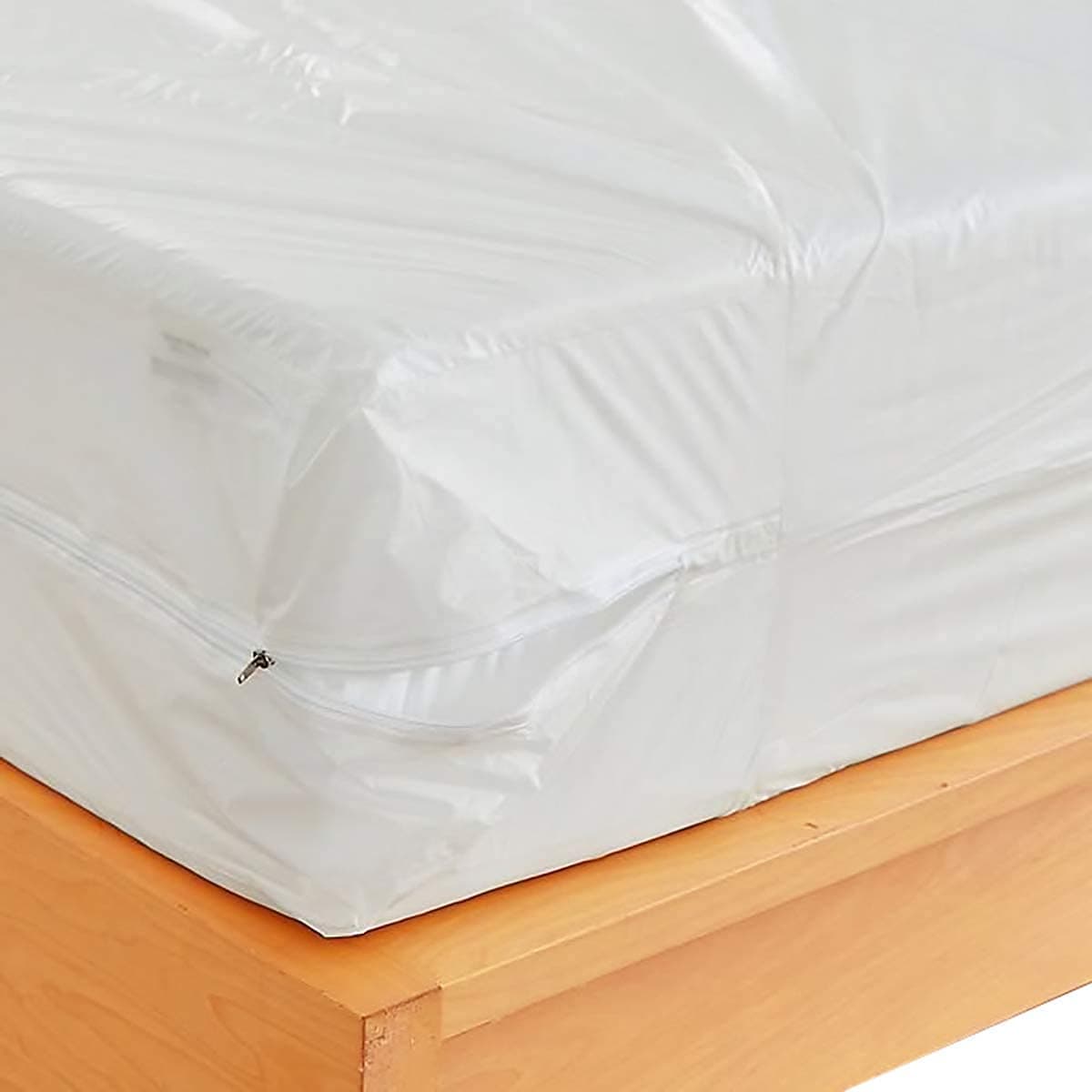 Waterproof Zippered Plastic Mattress Protector Encasement Vinyl Mattress Bed Cover Proof King Size