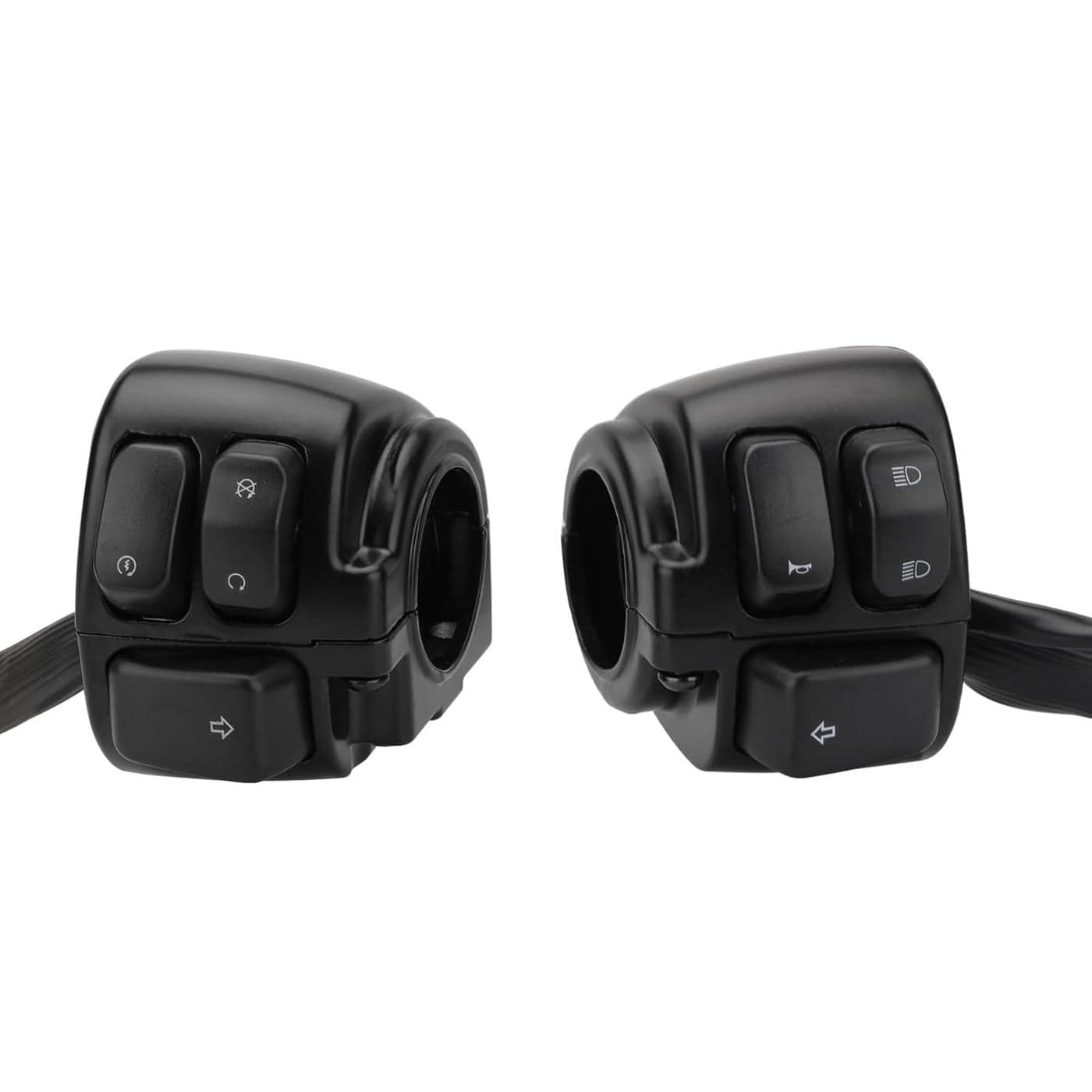 LKV 1 Pair Motorcycle 1inch/25MM Handlebar Switches Control with Wiring Harness for Harley Models