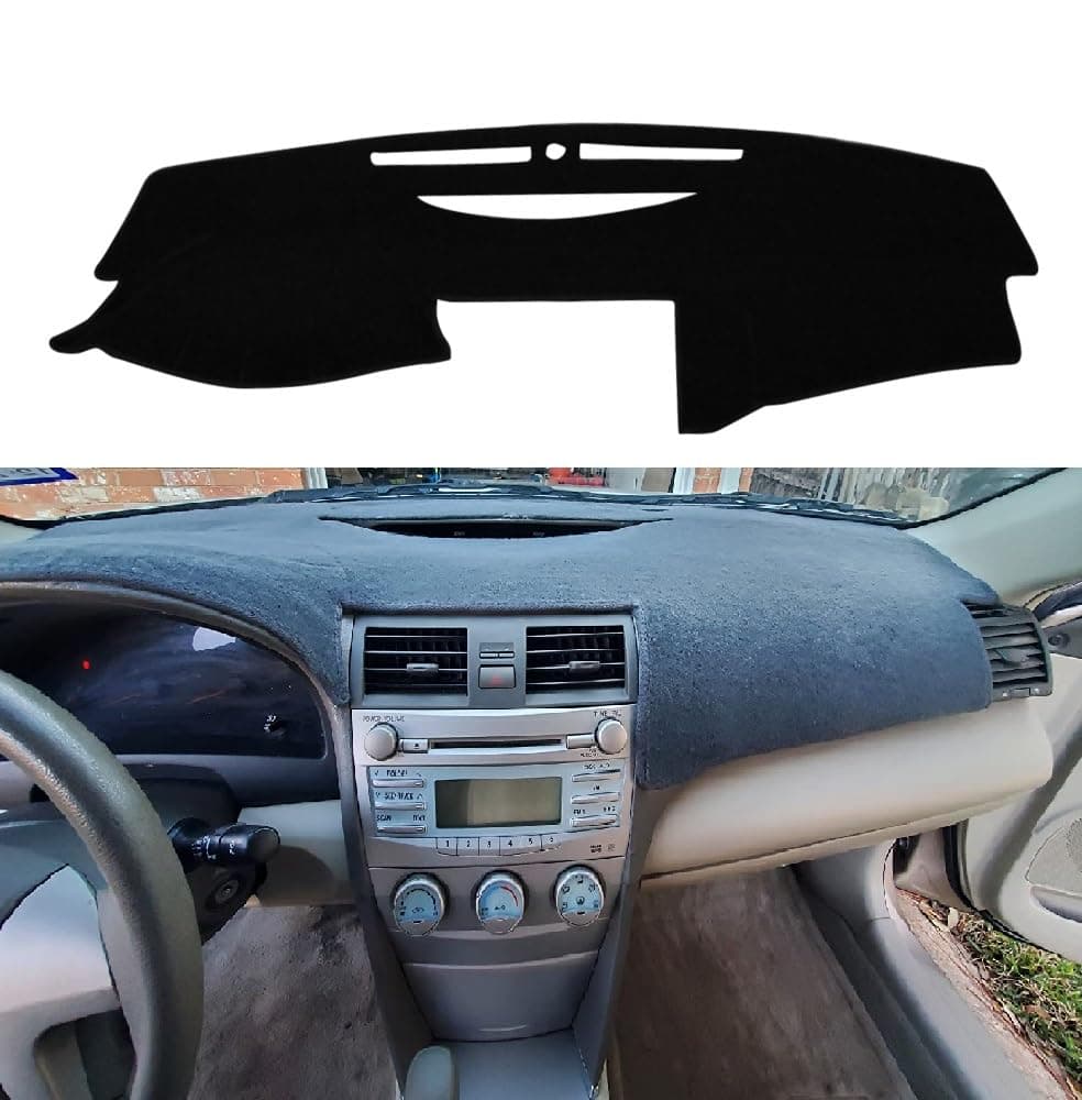 KEDAKEJI Car Carpet Dashboard CoverDash Cover Mat Compatible with Toyo ta Camry 2007 2008 2009 2010 2011 Black