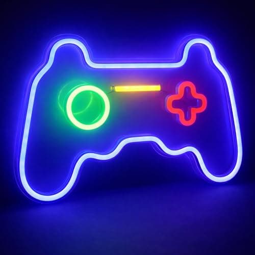 ineonlife LED Gamer Neon Sign Gaming Room Neon Signs for Game Room Wall Decor Boys Teen Bedroom Decorations Accessories and Decor Bar Party Man Cave Birthday Gifts for Teens