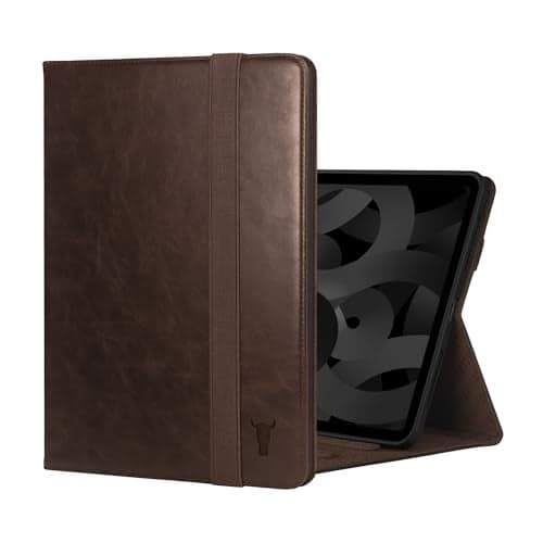 TORRO Case Compatible with iPad 11th / 10th Generation – Genuine Leather iPad 11th / 10th Gen (2025/2022) Case with Stand Function and Wake/Sleep Function (Dark Brown)