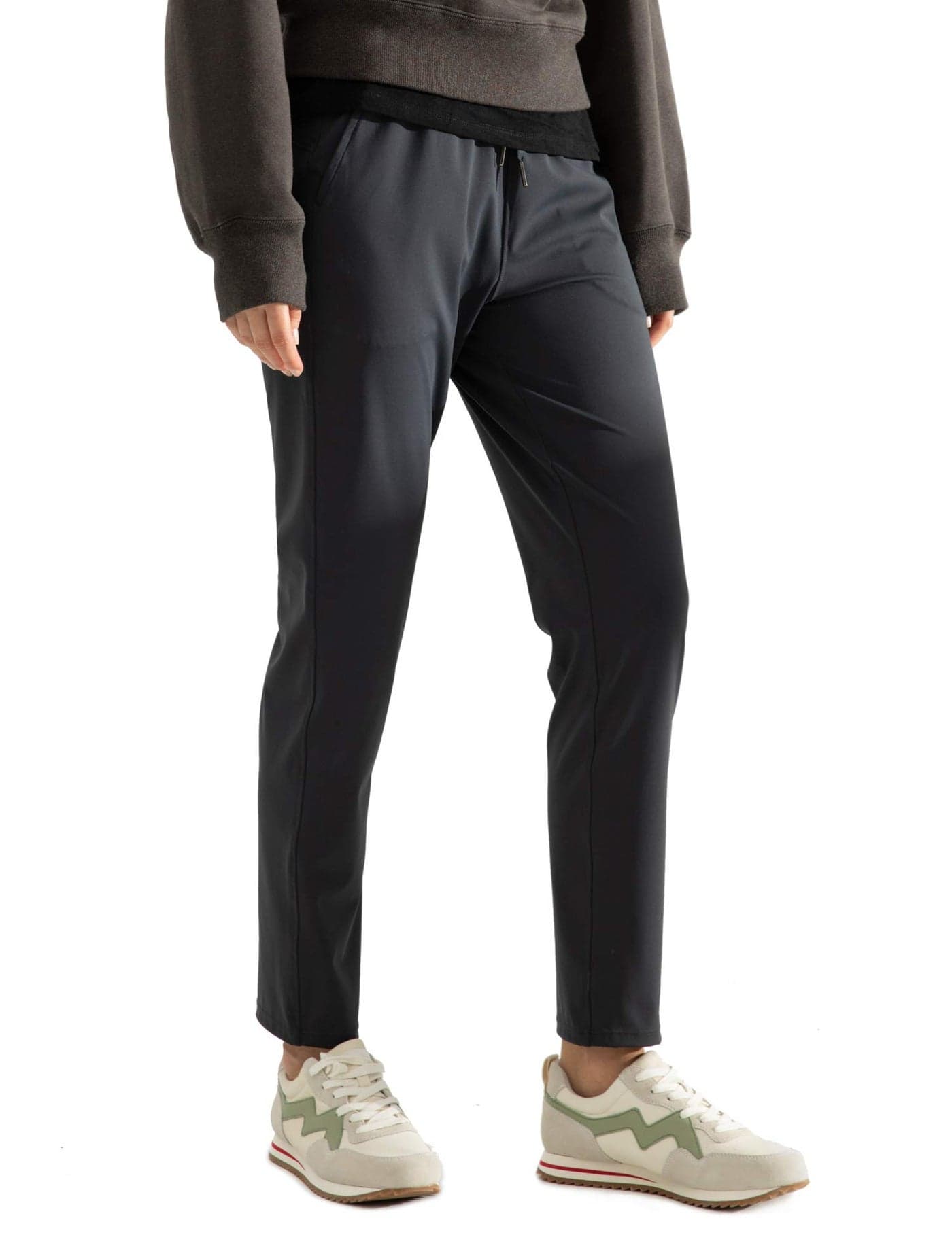 AJISAI 78 Joggers Travel Pants with Pockets Lounge Casual Stretch Workout Pants for Women Dark Grey 27 XL
