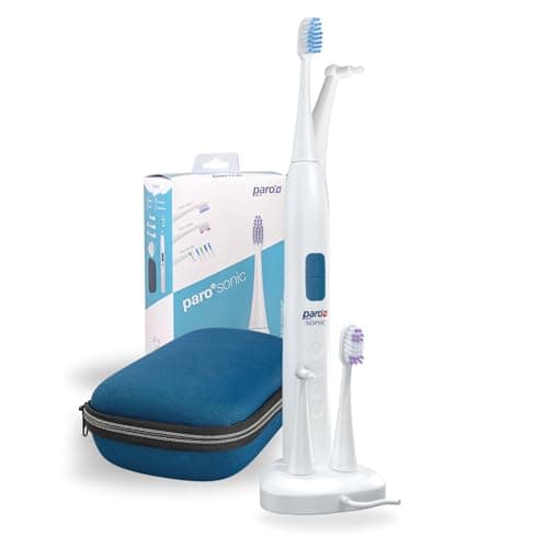 Paro Sonic Electric Toothbrush Hydro Dynamic Effect. Sensitive hydrodynamic Electric Toothbrush Help Cleaning Efficiency. up to 80,000 MOV/Min Comes with Travel Bag and interdental Brushes