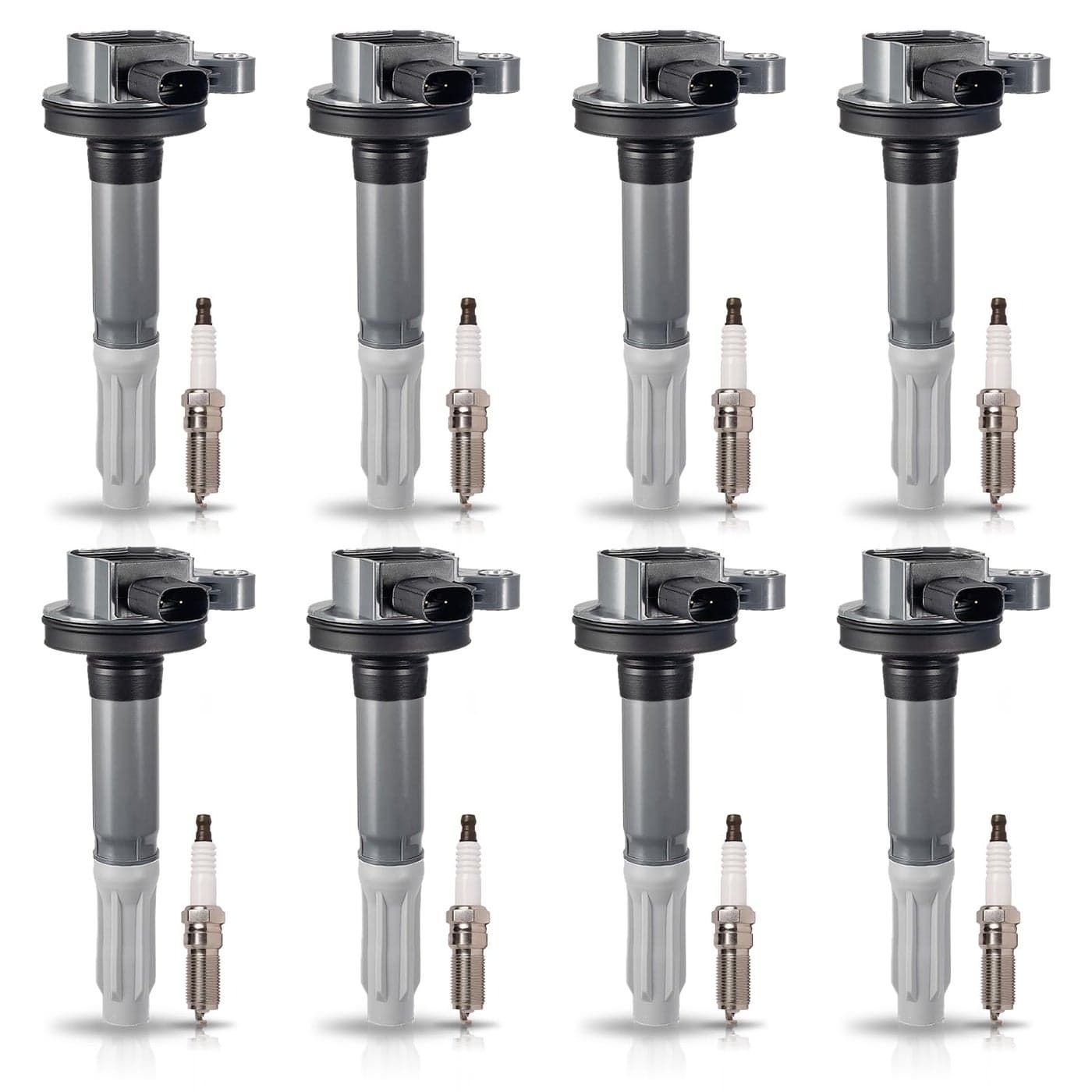 ENA Set of 8 Ignition Coil Pack and 8 Spark Plug Fits V8 50 Compatible with Ford F150 Mustang 50L 2011 2012 2013 2014 2015 2016 Replacement for C1802 UF622 DG542 SP548 CYFS12F1 91276