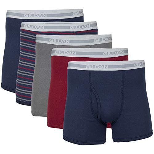 Gildan Men's Underwear Boxer Briefs, Multipack, Mixed Blue (5-Pack), 2X-Large