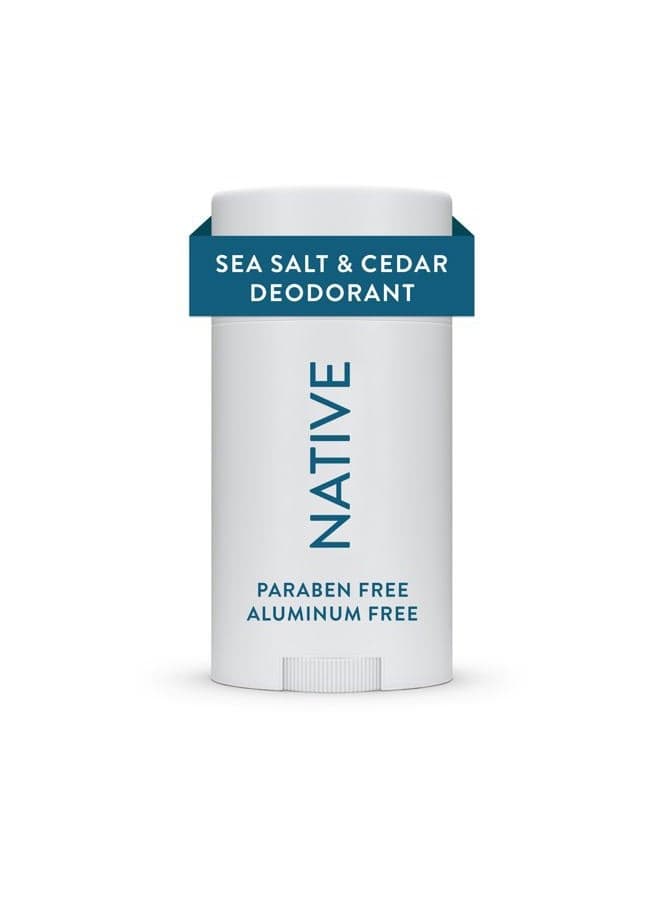 Deodorant | Natural Deodorant for Men, Aluminum Free with Baking Soda, Probiotics, Coconut Oil and Shea Butter | Sea Salt & Cedar