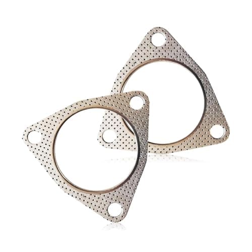 winterrock 2PCS Exhaust Gaskets Stainless Steel Exhaust Flange Gasket with High Sealing 3 3Bolt Exhaust Pipe Interface Gasket Multifunctional ManifoldMufflerHeaderCatalytic Converter Gaskets