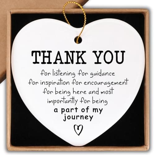 Thank You Gift for Women Friend Ornament Keepsake Sign Heart Plaque Thank You Being a Part of My Journey Appreciation Gifts for Women Men Coworker Boss Friend