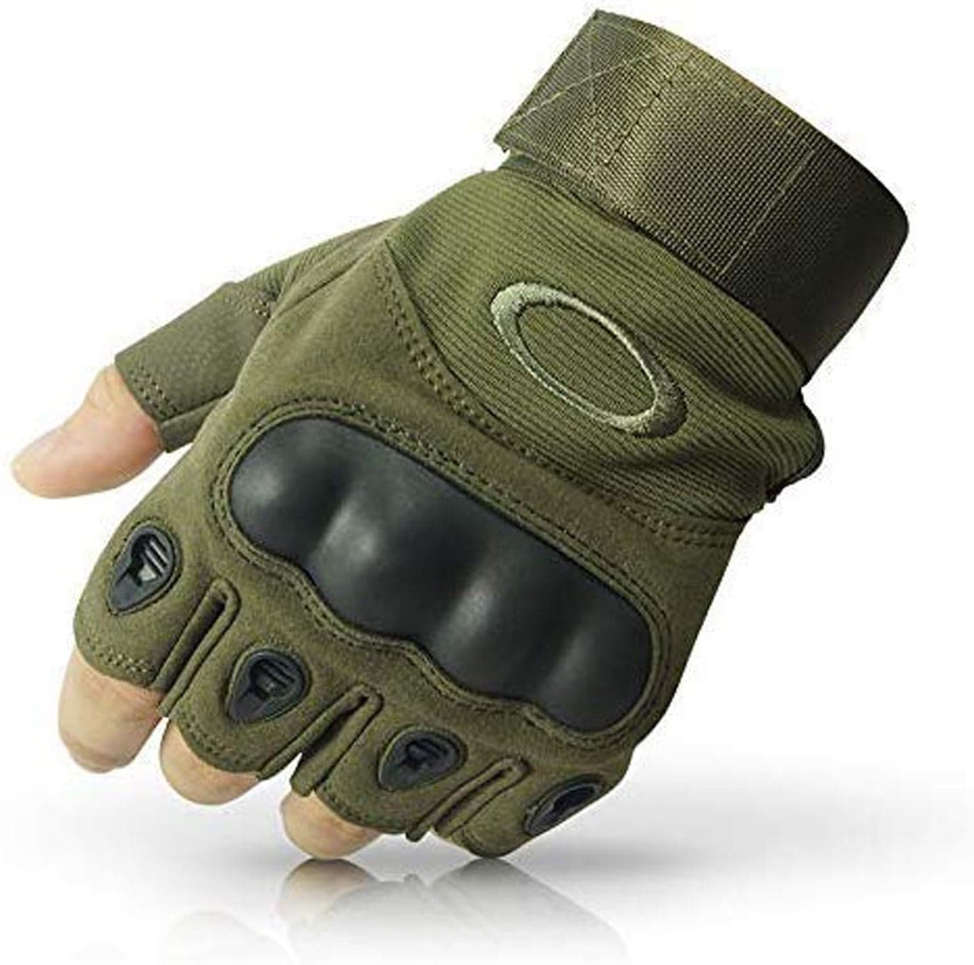 Aadikart Biking Gloves Men Boys Girls Cycling Exercise Half Finger Fingerless Gloves Child Motor Bike Riding Anti-Slip Weight Lifting Bike Workout Climbing Bicycle Gym Skate Gloves (Green)